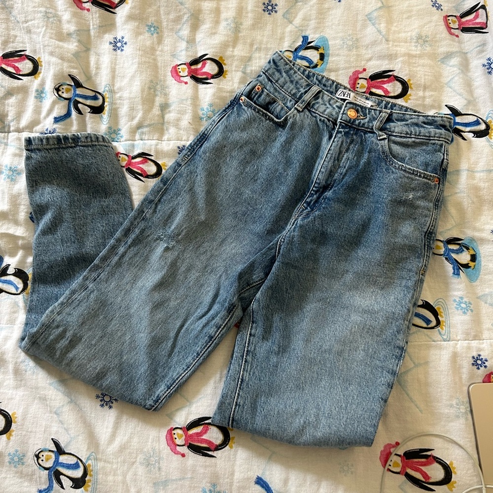 Zara Blue Ankle & Cropped Jeans - Picture 2 of 4